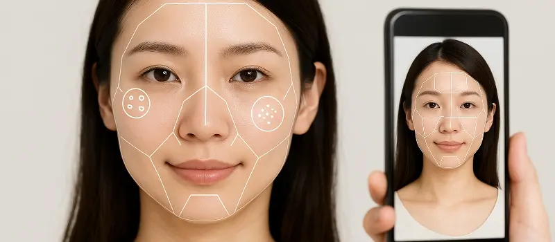無料肌診断アプリのイメージ