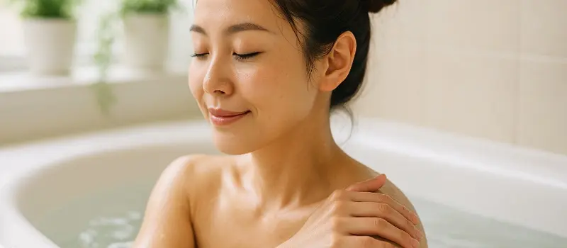 入浴効果を高めてダイエットと自律神経のケアを目指す女性