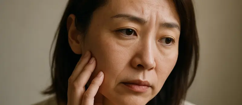 顏のたるみを改善したい女性