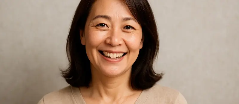 自分軸の生き方で笑顔の女性