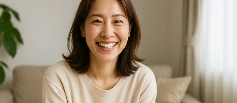 笑顔の女性