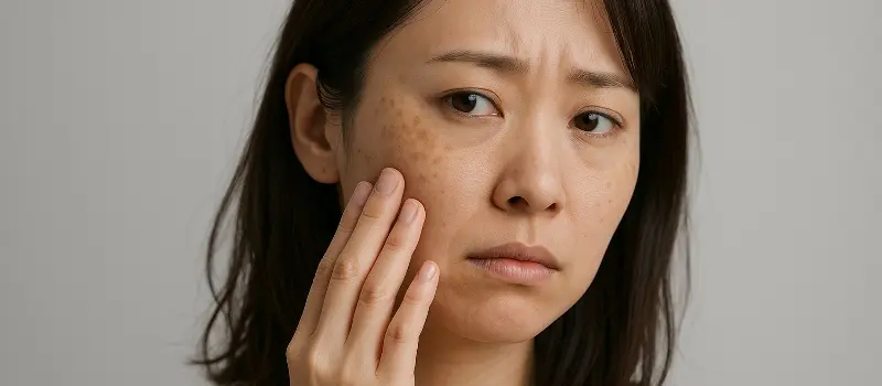 シミが気になり高濃度ビタミンC摂取を決めた女性