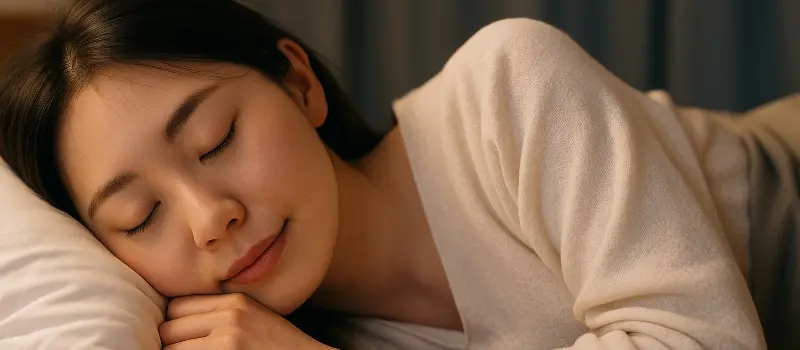 睡眠中の女性