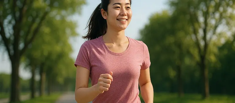 ダイエットのためにウォーキングをする女性