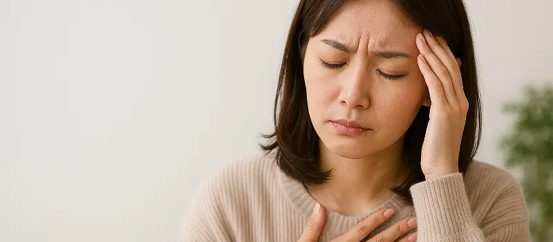 鉄分不足で貧血ぎみの女性