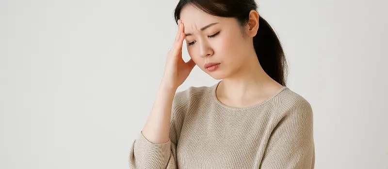 体の歪みに悩む女性