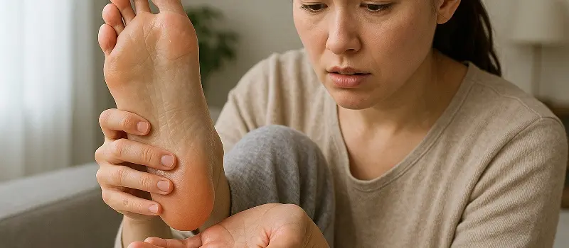 足汗を抑える方法を知りたい女性