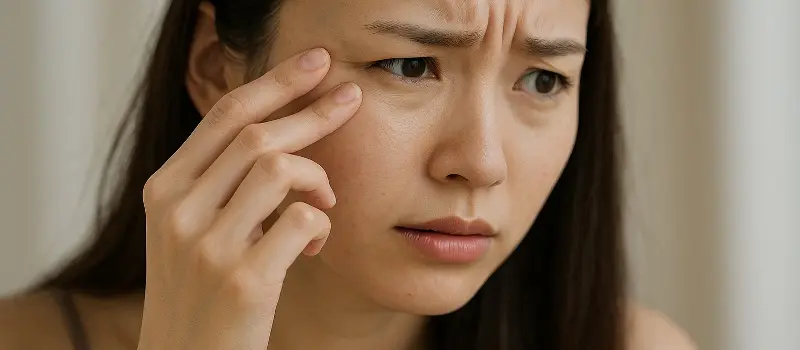 目尻の小じわの原因が気になる女性