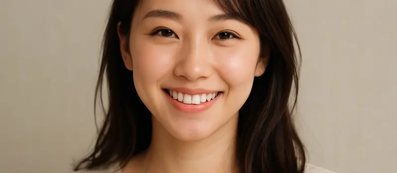 ナチュラルメイクをしている20代の女性