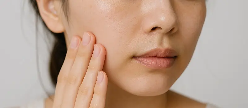 毛穴が目立つことを気にする女性