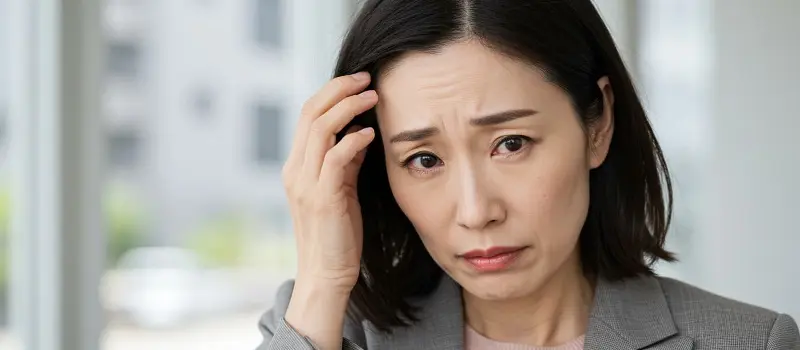 抜け毛の量が気になりだした女性