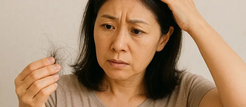 抜け毛のひどい女性