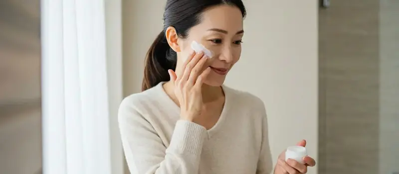 肌を保湿する女性